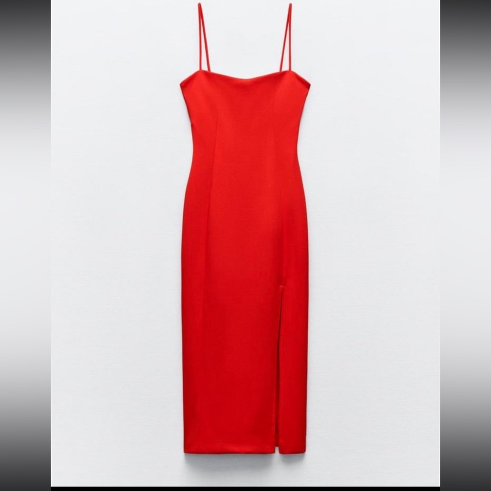 Zara strappy crepe dress